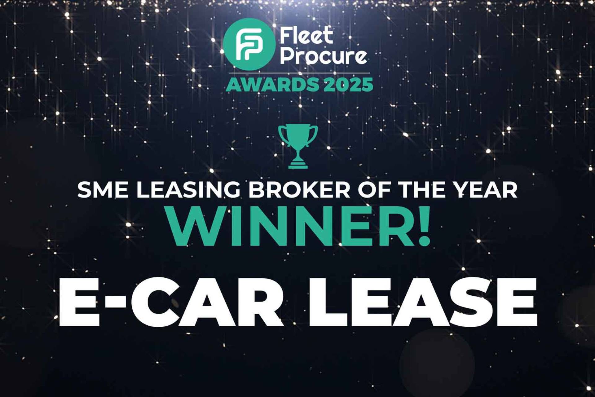 The (award-winning) e-car lease team are named SME Leasing Broker of the Year at